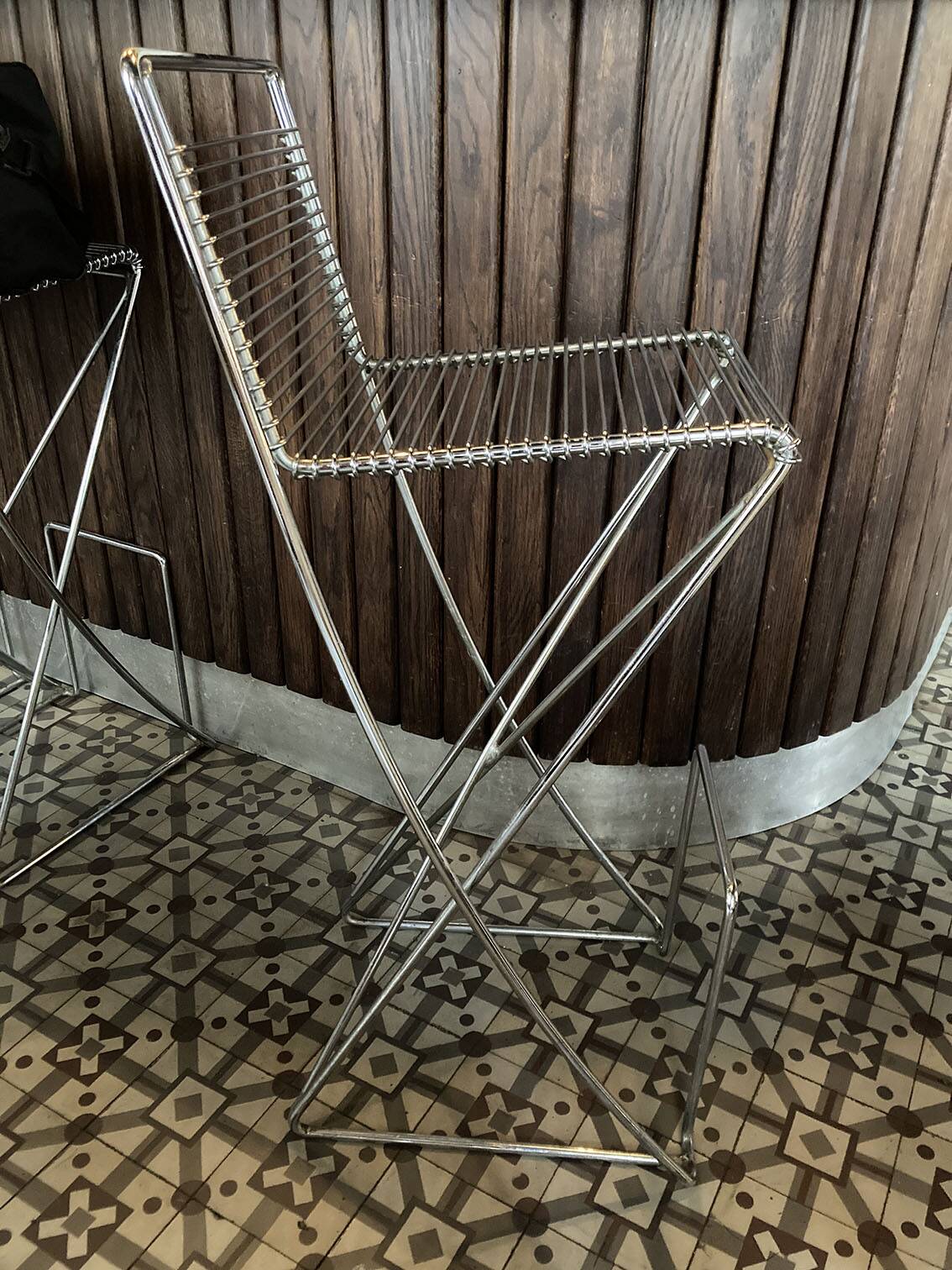 Metal bar stool