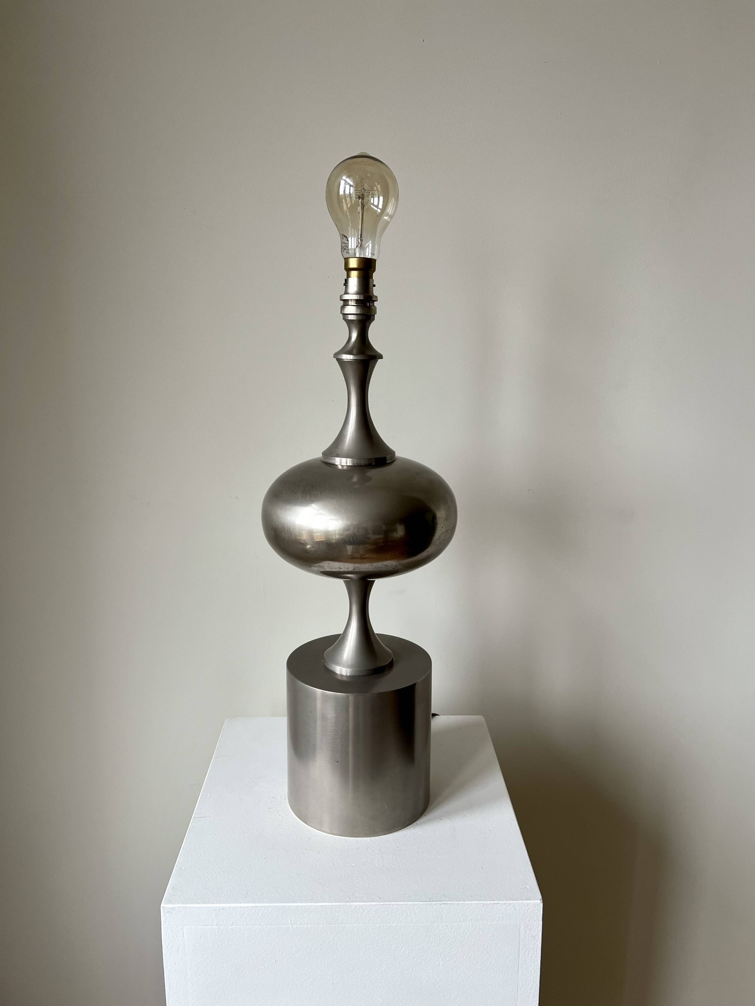 Large sculptural table lamp, Philippe Barbier style. France 1960-70s
