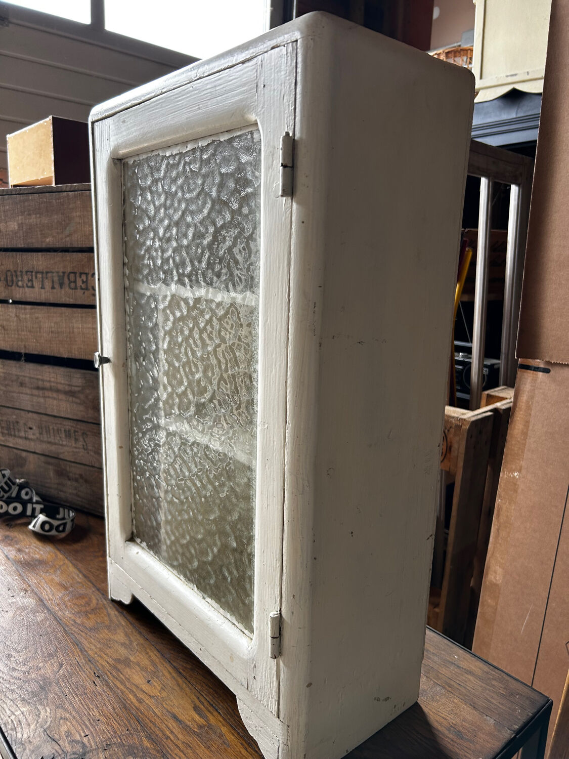 Small wooden display cabinet