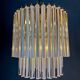 Paolo Venini two-tier Triedri Murano glass chandelier, Italy, 1970s