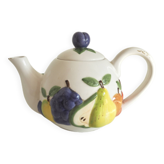 English fruit ceramic teapot