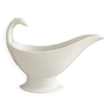 Empire sauce boat with eagle head in antique porcelain