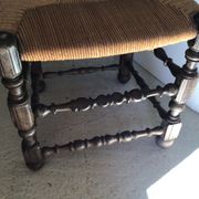 High chair with rush seating
