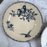 Set of two ironstone plates Sarreguemines Digoin favourite