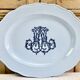 Old large oval dish Brown Westhead Moore & co monogram XIX