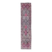 Vintage Turkish Hand-Knotted Hallway Runner  71x313