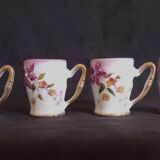 Spirits service for 4 people (6 pieces) in Paris porcelain, signed and numbered