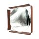 Mid-century teak table / wall mirror / vanity, Italy 1960s