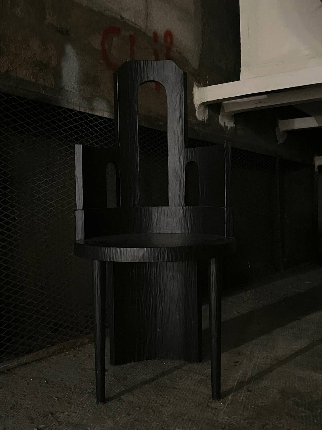 Room Studio Primitive and Modern Oak Sculptural Chair