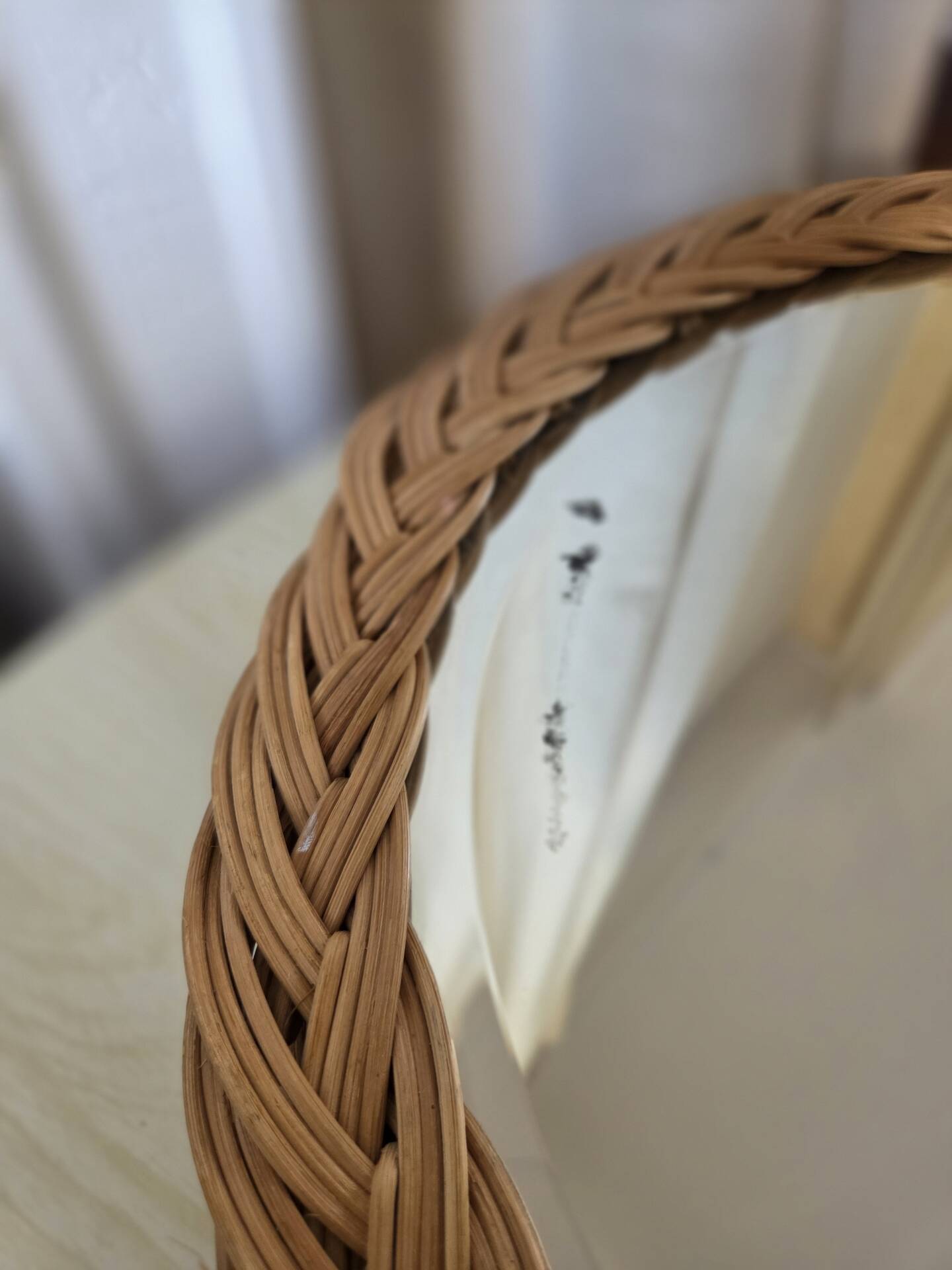 Period rattan mirror