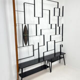 1960's art wall unit or room divider with sculpture by Jelínek