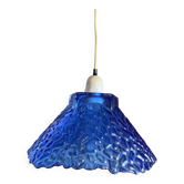 Blue moulded glass suspension