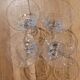 4 antique engraved glass glasses