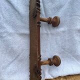 Bamboo coat rack with 2 hooks