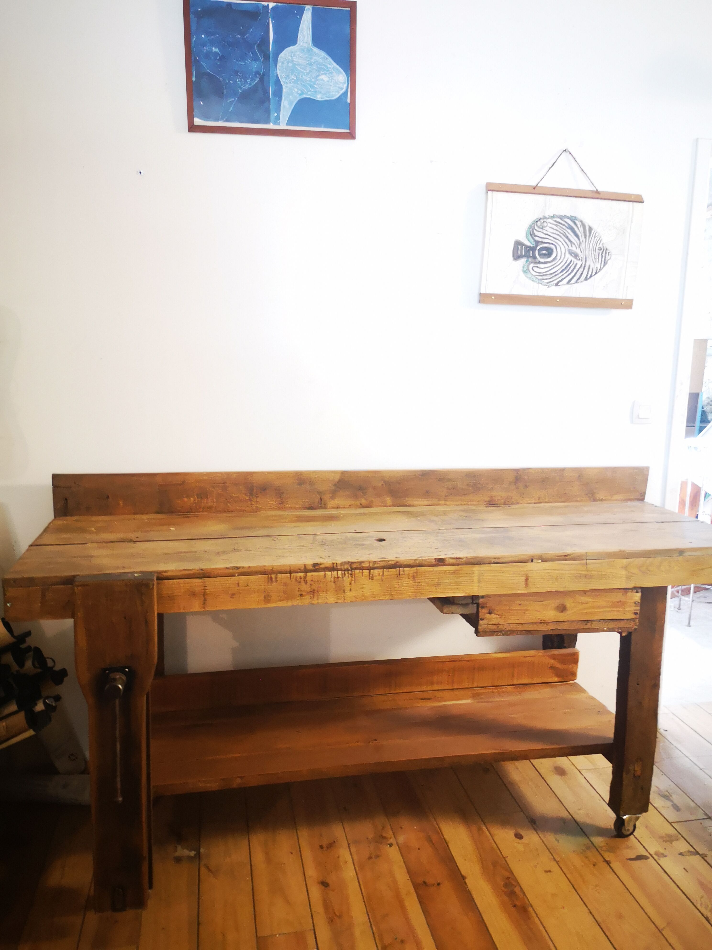 Restored carpenter workbench