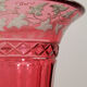 Bohemian red crystal vase decorated with vine leaves, 19th century