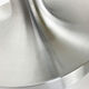 Brushed aluminum space age wall lamp, Flush Light, Germany 1960-70