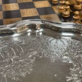 Plateau en métal argenté