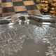Silver metal tray