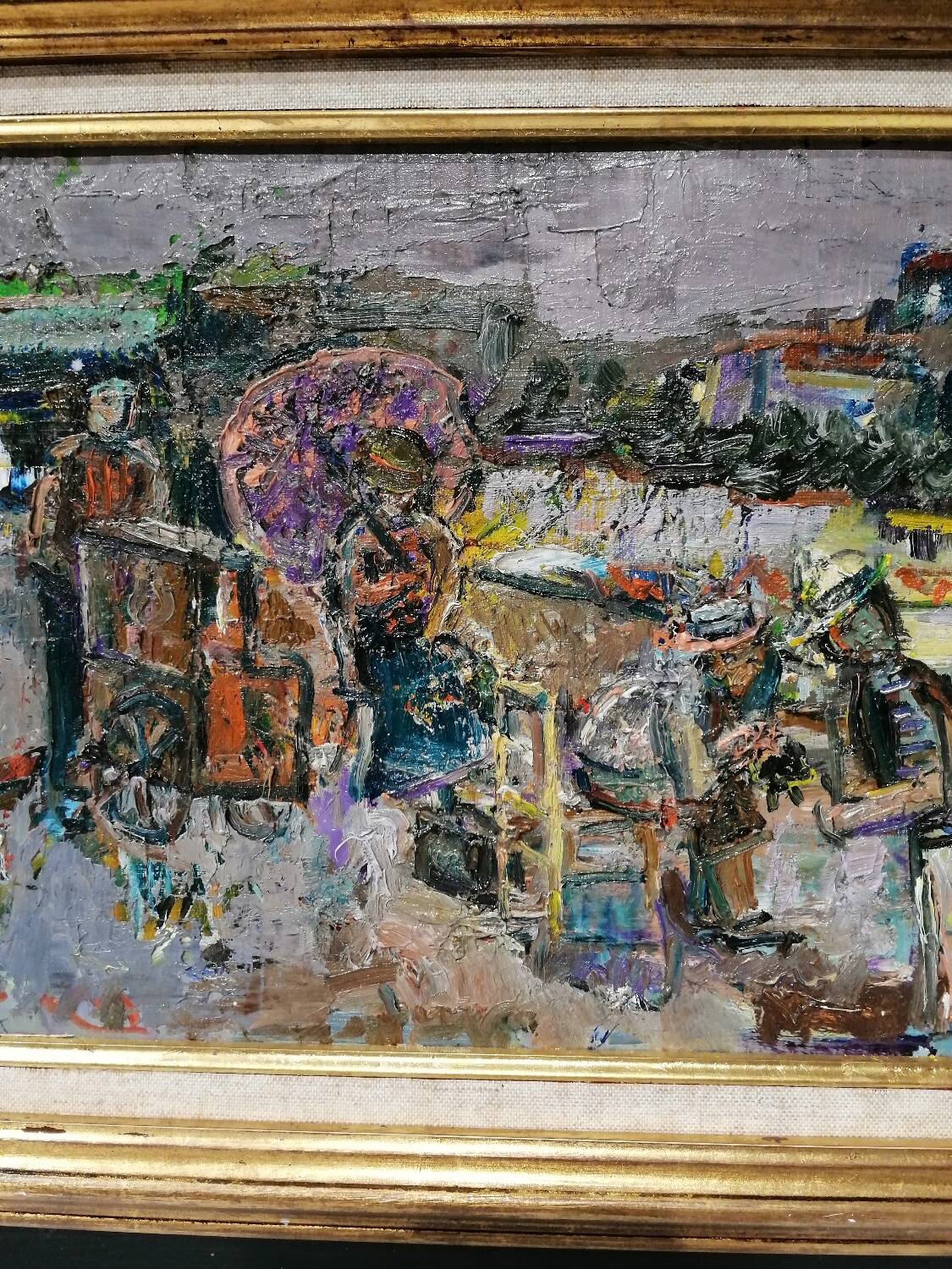 Painting “the dog shearer” by René Hamiot