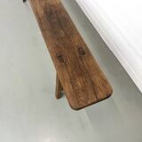 Antique bench in solid oak