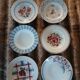 6 mismatched antique deep plates