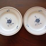 Ironware dessert plates St Amand "Capucines" and Moulin des Loups "Prisca"