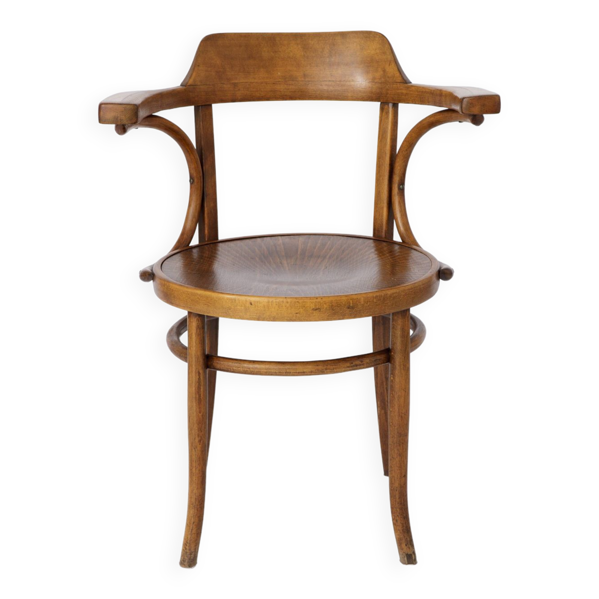 Coffee vintage armchair made of bentwood ca. 1950