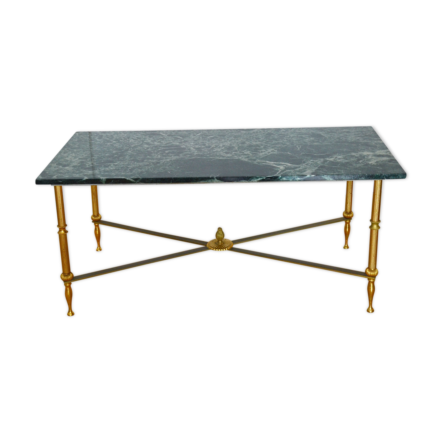 Green marble coffee table 60