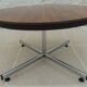 VINTAGE round coffee table in metal and wood