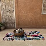 Tapis Berbère Boucherouite coloré - 68 x 183 cm