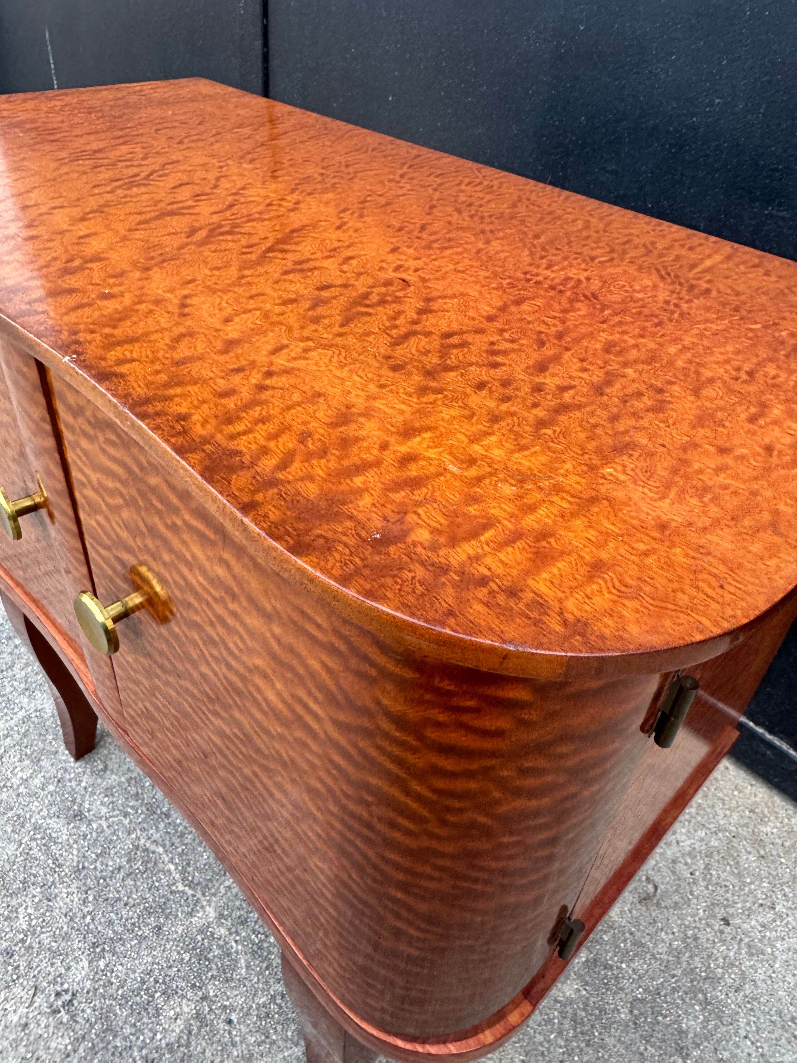 Mahogany veneered bedside table from the 1950s.