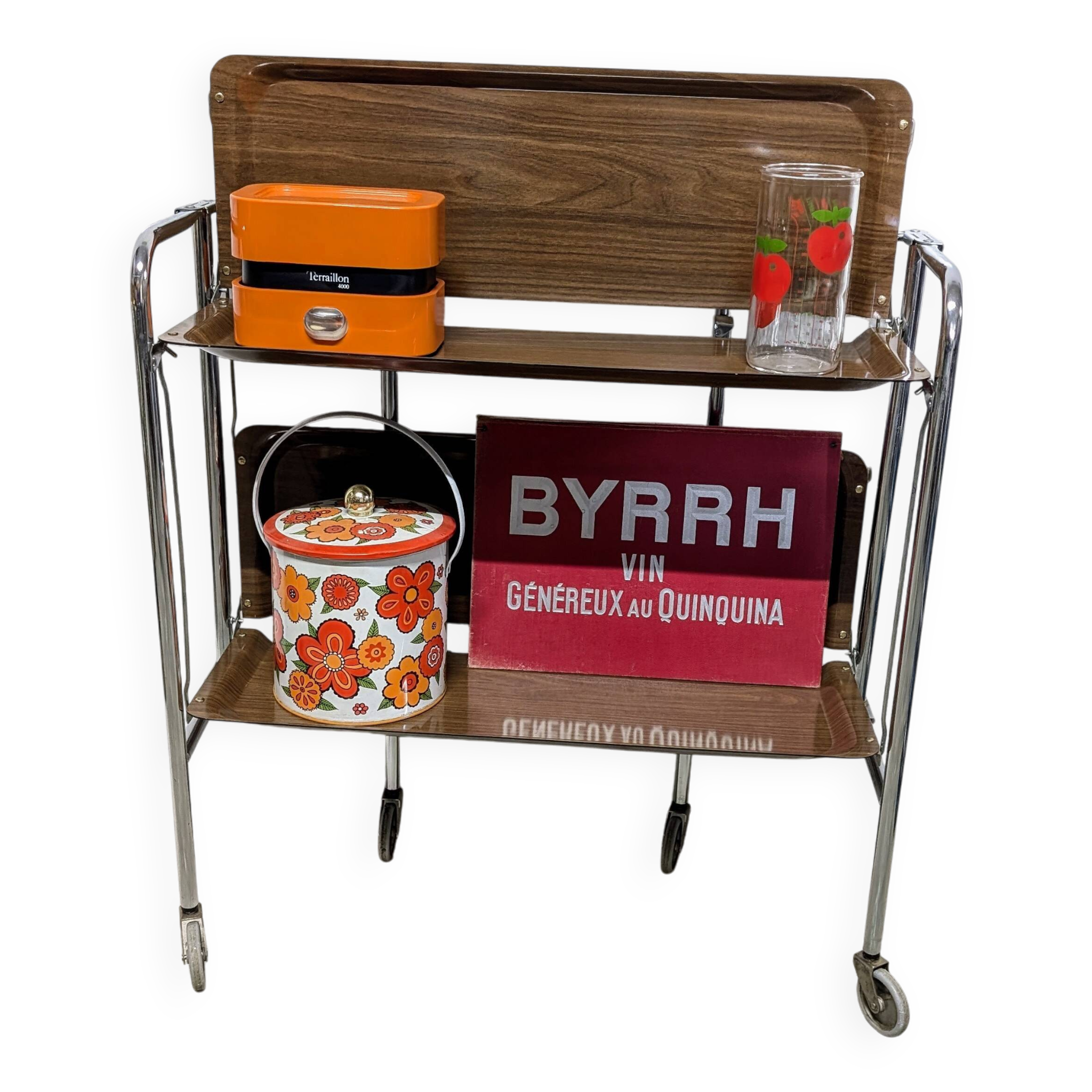 Vintage folding trolley with wheels
