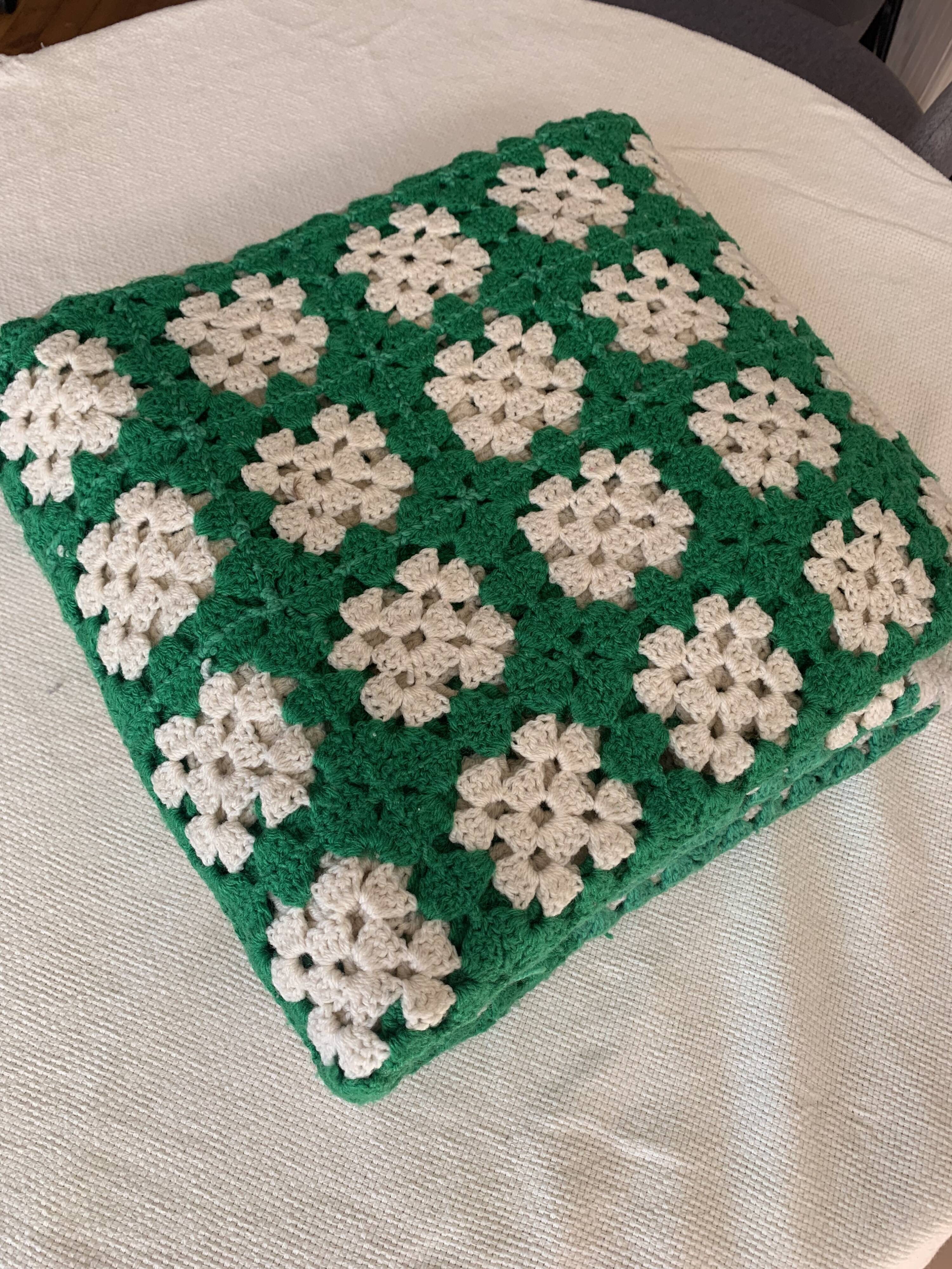 Plaid 70's bedspread