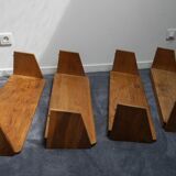 4 wooden wall shelves from the 1950
