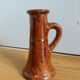 Candle holder glazed stoneware chocolate