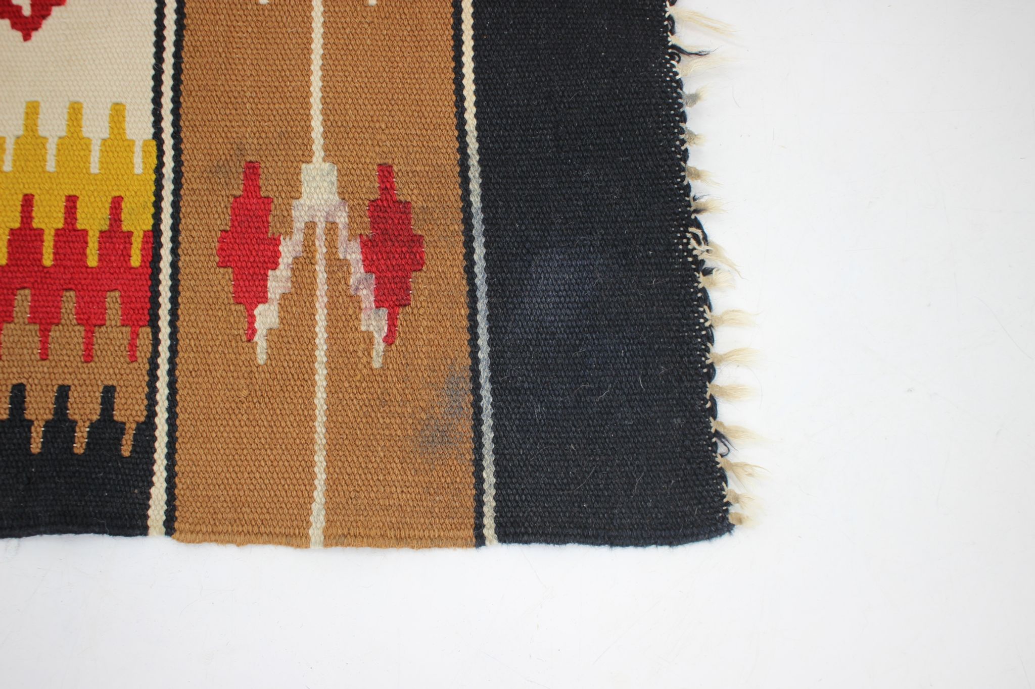 1960s Wool Kilim Carpet, Czechoslovakia