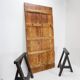Large dining table wooden doors top mounted on black handles