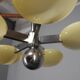 Exceptional Art Deco Functionalist Nickel-Plated Chandelier, 1930s