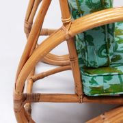 Vintage set of bamboo lounge armchairs and sofa with coffee table Paul Frankl, 1960s