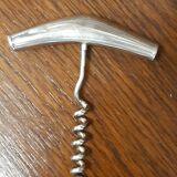 Silver metal corkscrew