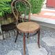 Bistro chair in curved wood and cannage / vintage years 30-40