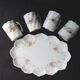 Tray and 4 small porcelain cups around 1900