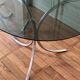 Table verre fumé /chrome vintage 70'
