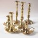 Old brass candle