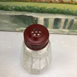 Sucrier verre et bakelite bistrot