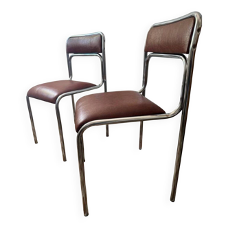 70s chrome tubular chairs