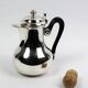 Christofle Gallia selfish coffee pot in silver-plated metal with a wooden handle