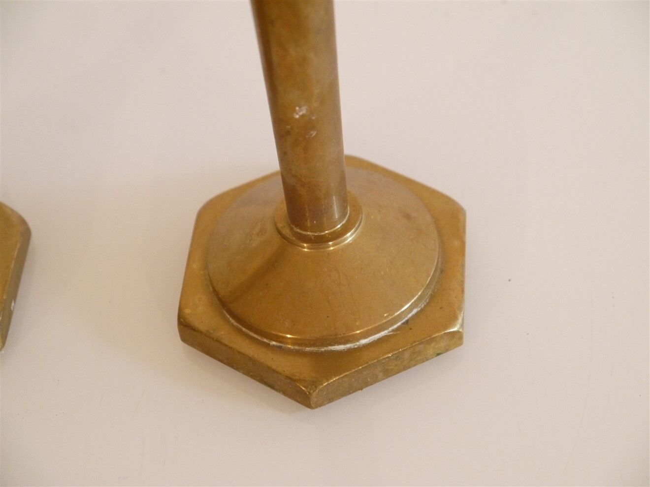 Pair of Scandinavian brass candle holders