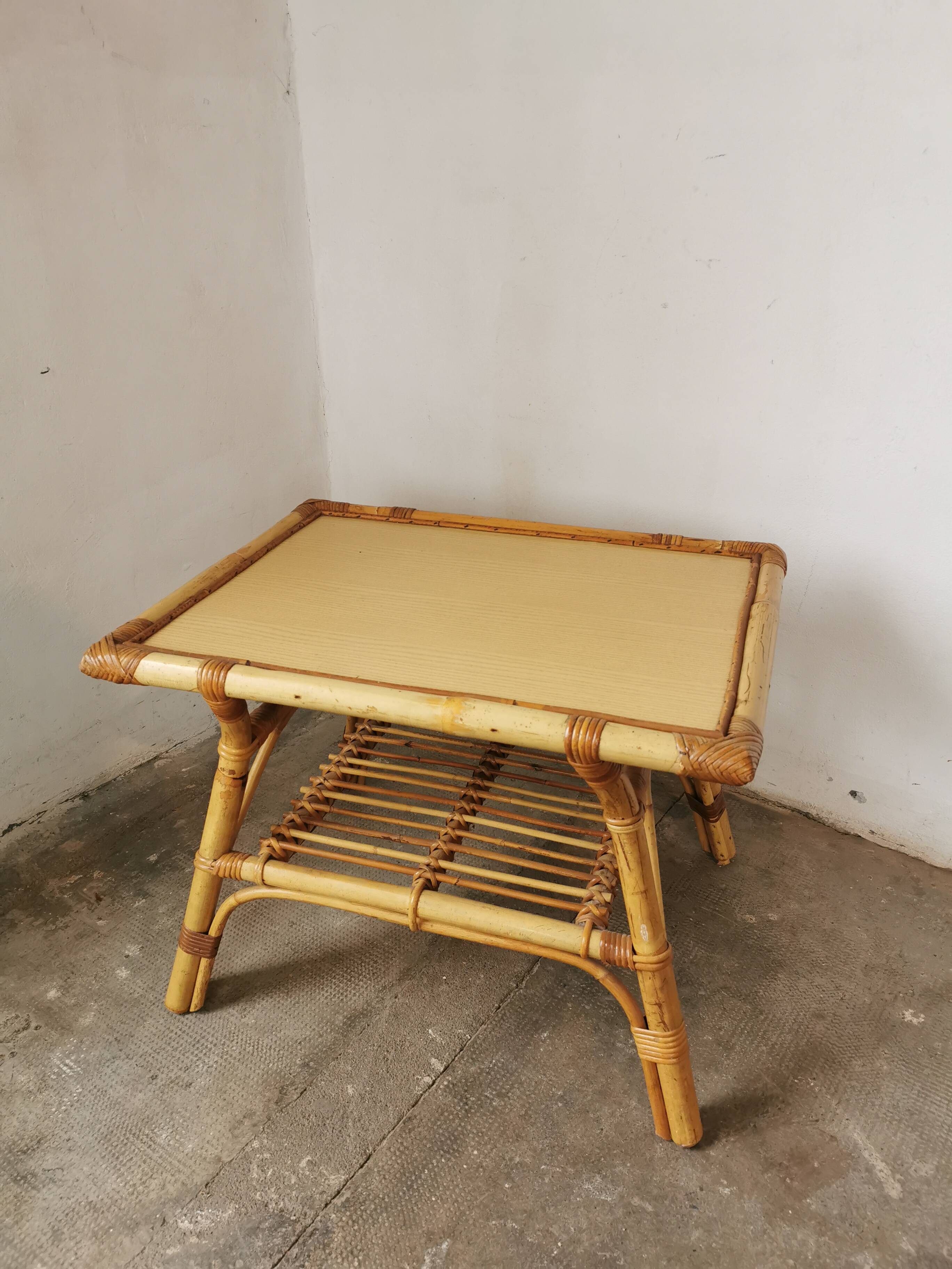 Rattan coffee table